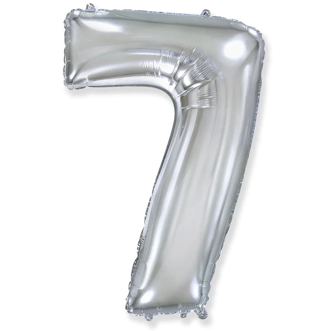 Цифра "7" Серебро, 66 см