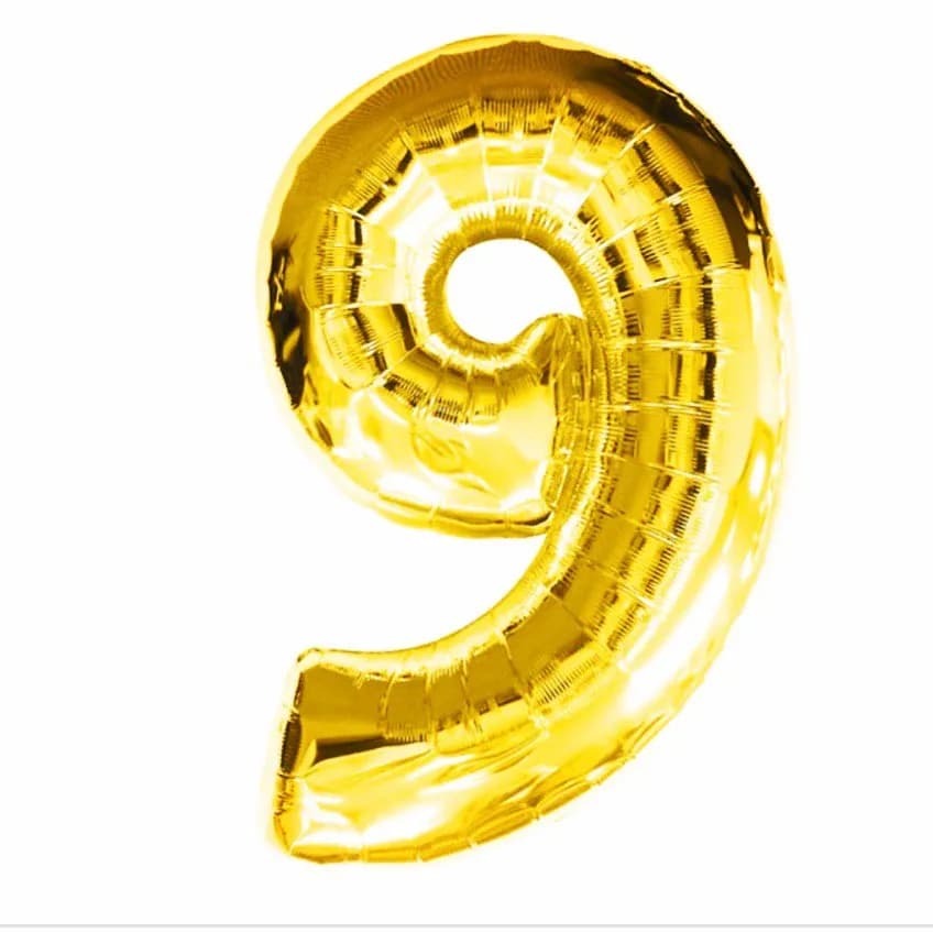 Цифра "9" Золото, 66 см