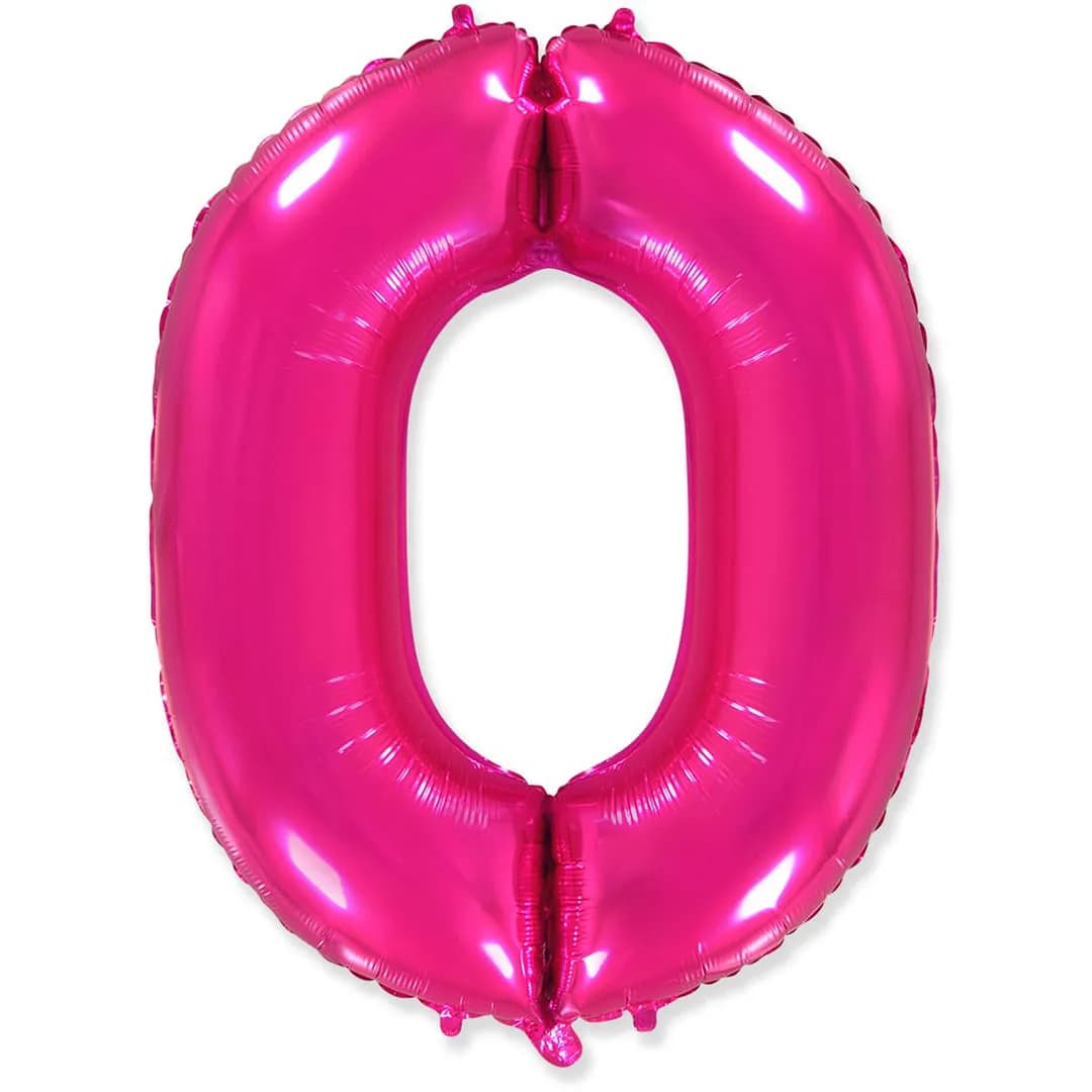 Цифра "0" Фуксия, 66 см