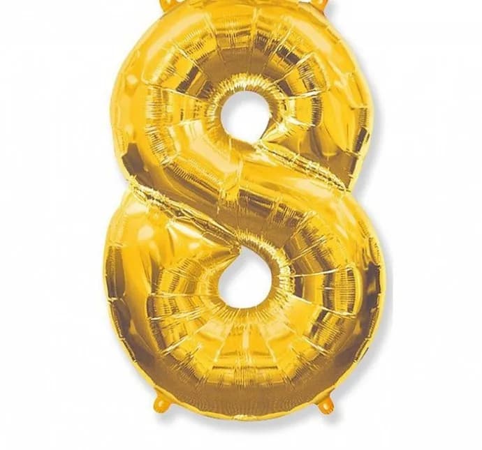 Цифра "8" Золото, 66 см