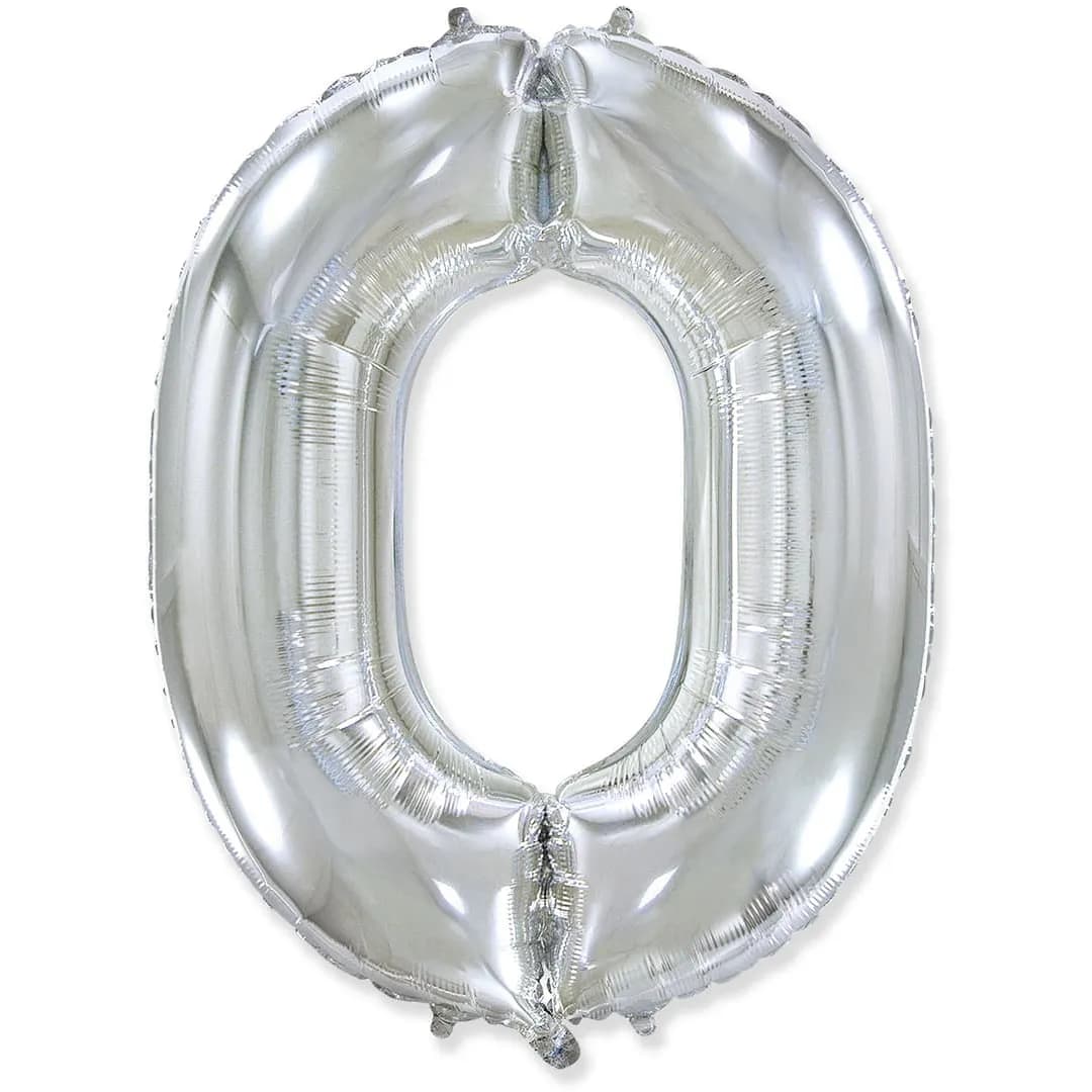 Цифра "0" Серебро, 66 см