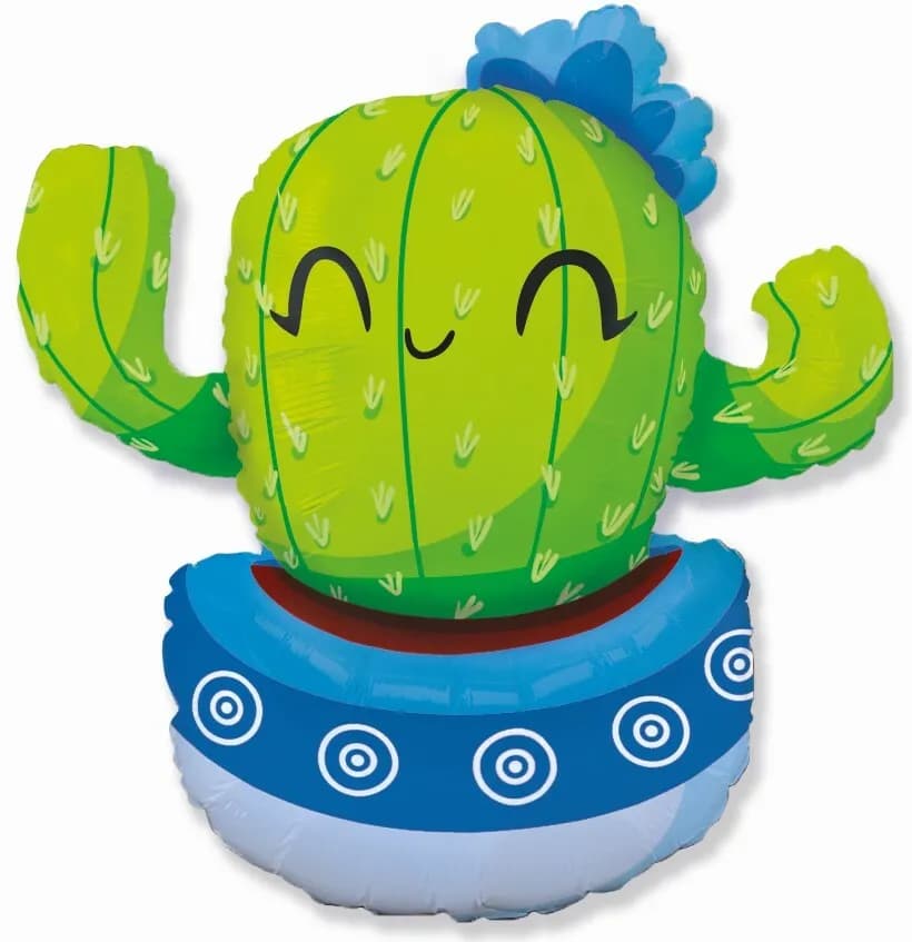 Фигура Счастливый кактус, голубой АРТ 107