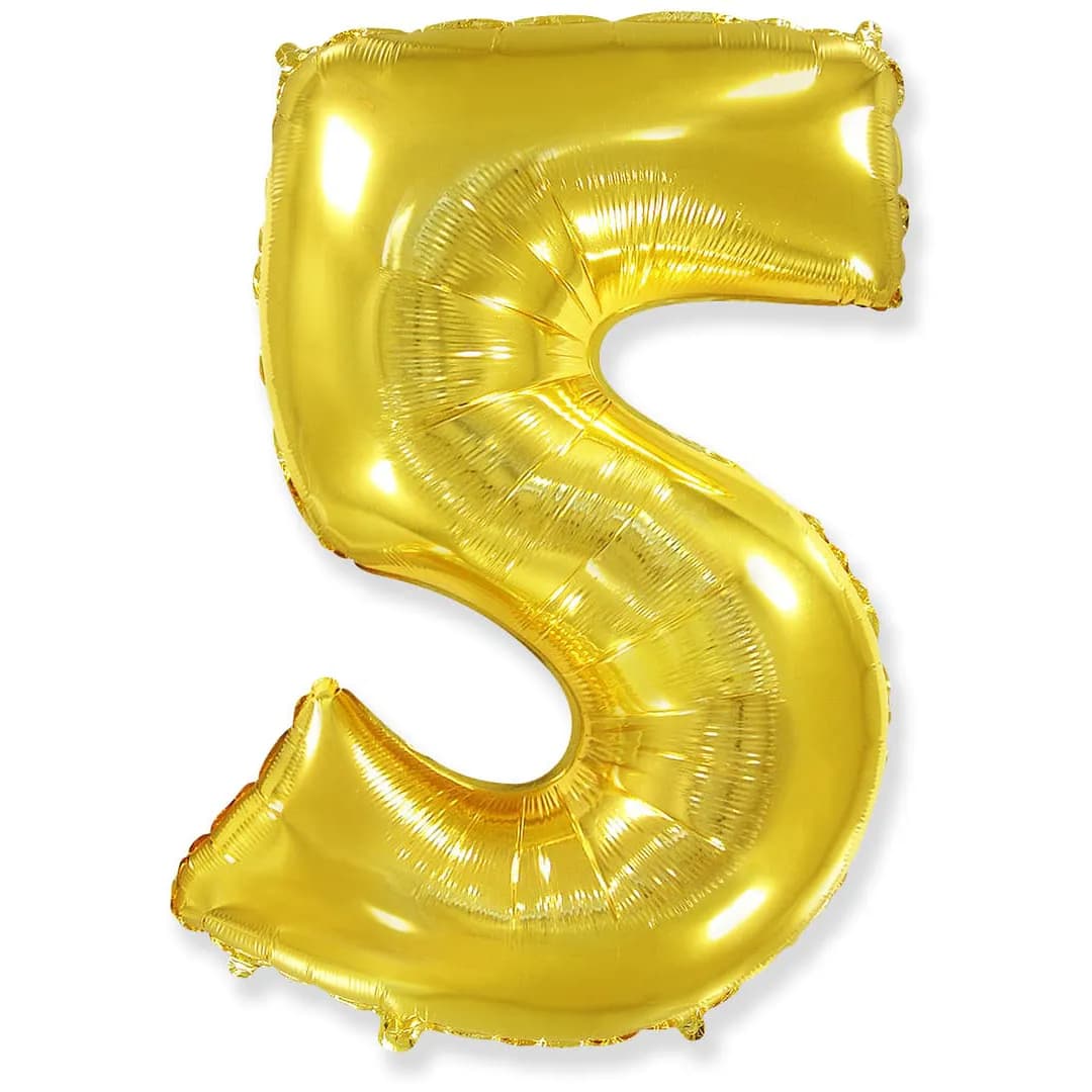 Цифра "5" Золото, 66 см