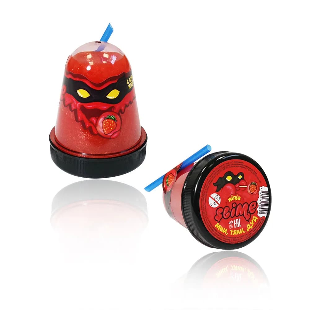 Лизун SLIME Ninja с ароматом клубники