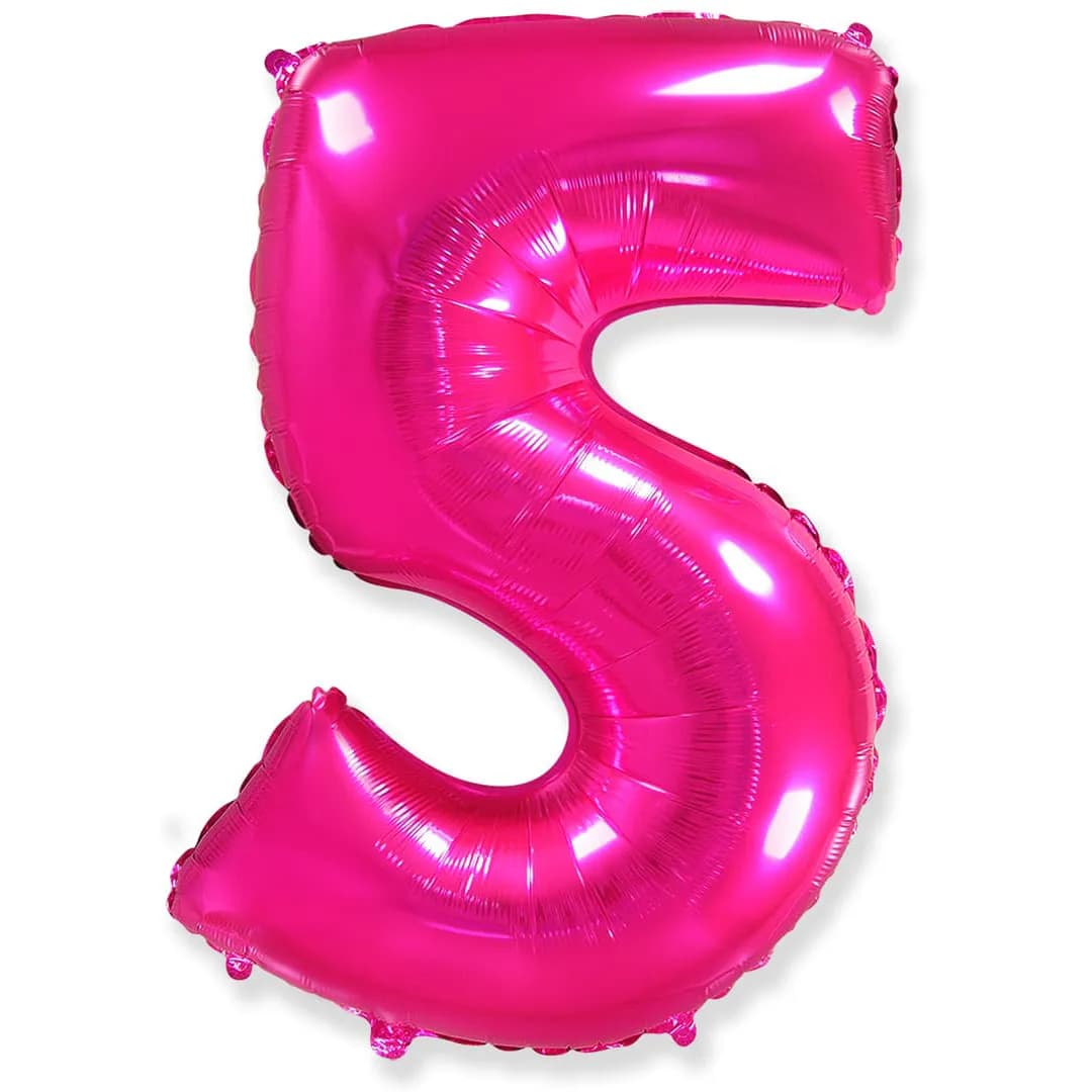 Цифра "5" Фуксия, 66 см