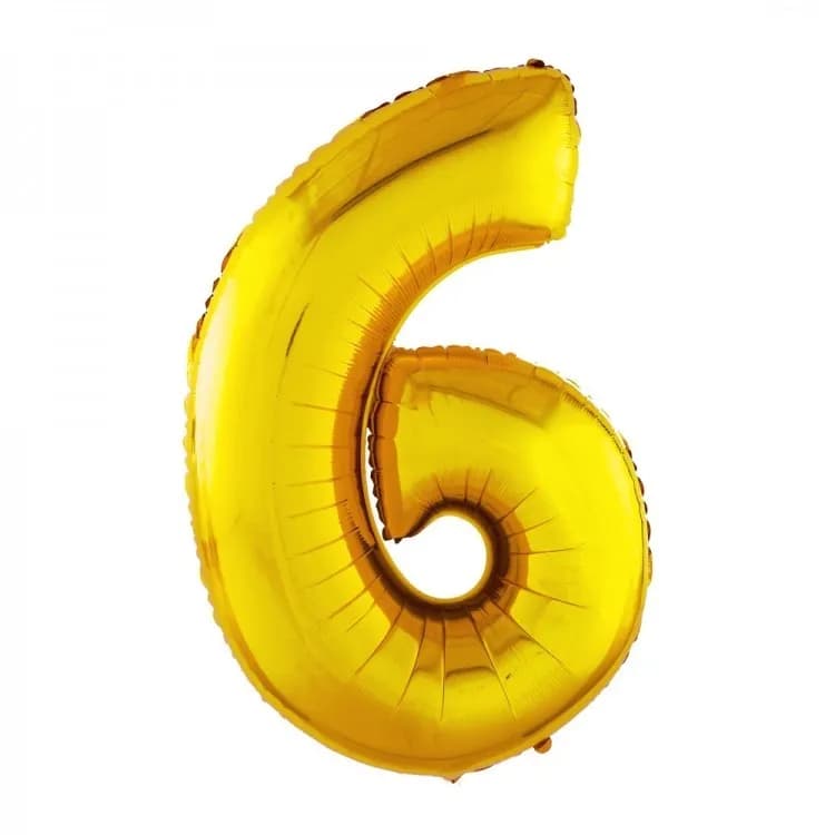Цифра "6" Золото, 66 см